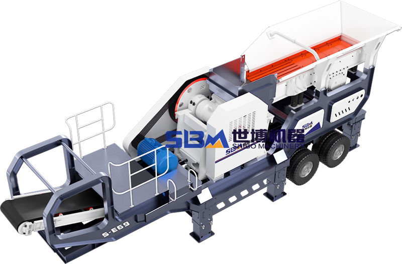 輪胎顎破移動(dòng)石子破碎機