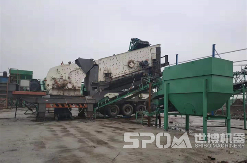 中細碎建筑垃圾粉碎設備，反擊破移動(dòng)破碎機